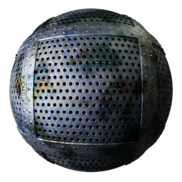 Metal Rivets Blue Perforated