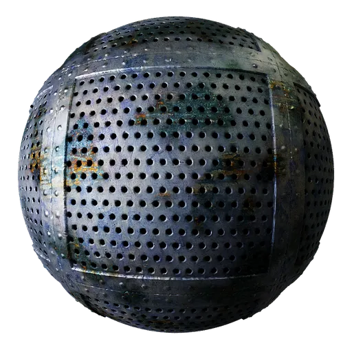 Metal Rivets Blue Perforated