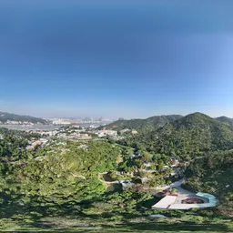 Green tree mountain cloud bluesky