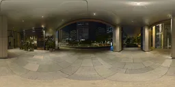 Outside the door at night