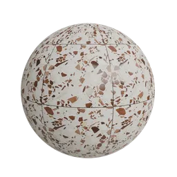 Beige terrazzo tile