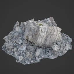 Low Poly Alpine Rock