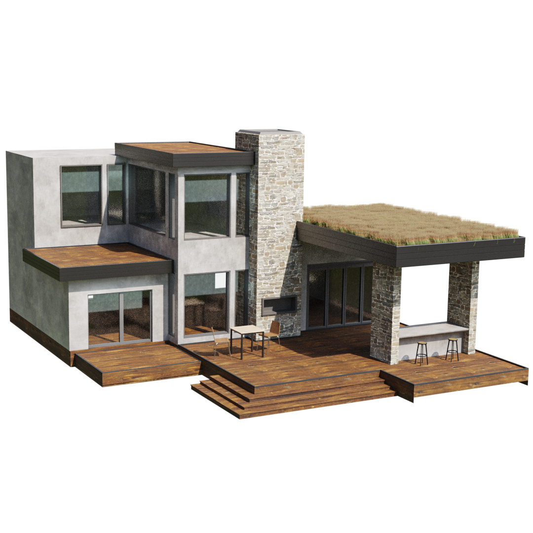 Modern House | Private Buildings Models | BlenderKit