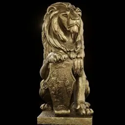 Brass Lion sculpture