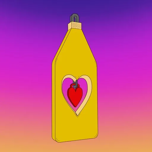 Heart pencil toon shader scene