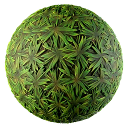 Highly detailed stylized grass texture for 3D Blender PBR material library.