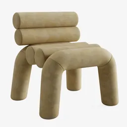 Accent Chair Horizontal Channeled