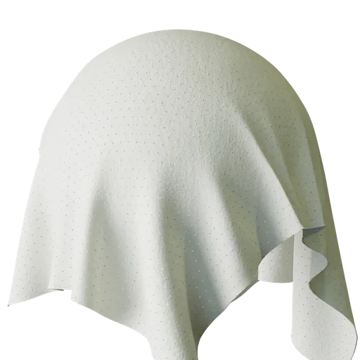 Perforated White Leather