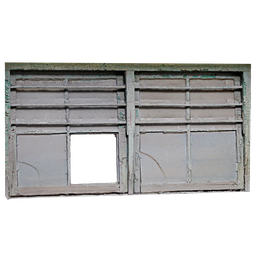 Detailed 3D model of an aged window, high-resolution texture, Blender compatible, ideal for architectural visualization.