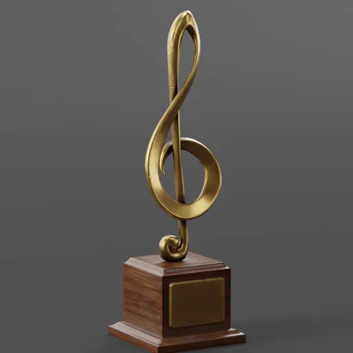 Music Trophy sculpted in Blender