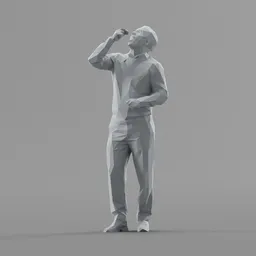 Lowpoly Male Standing