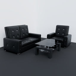 Armchair, Couch and Table