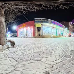 Night Shopping Street Storefront HDRI