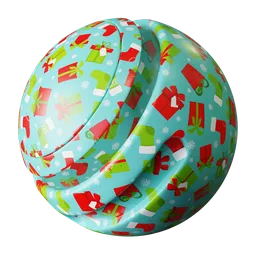 Green Stocking Wrapping Paper