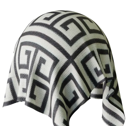 Geometric White Jacquard