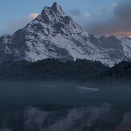 Snow Peak at Sunrise