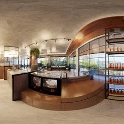 Coffe Shop Behind Counter unclipped