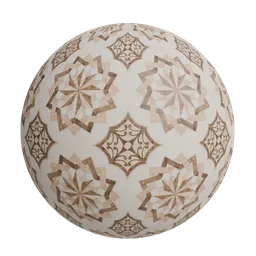 Marble inlays floor