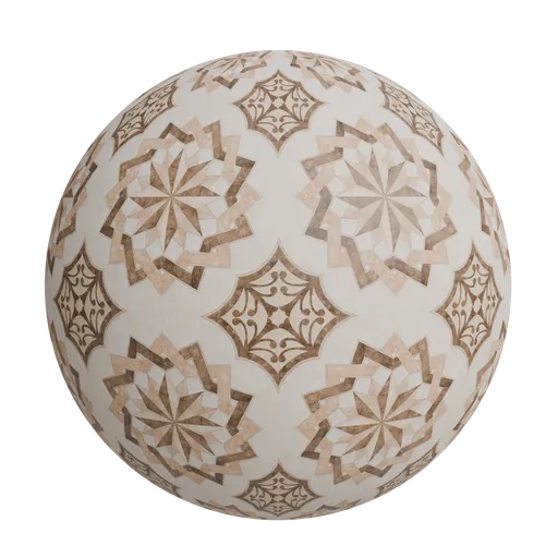 Marble inlays floor
