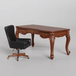 Executive Writing Desk and office chair