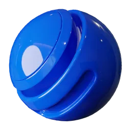 Blue Glossy Plastic