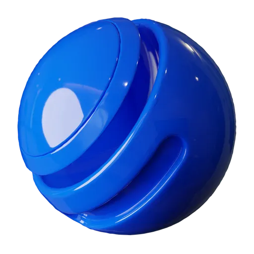 Blue Glossy Plastic