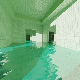 Backrooms Deserted Indoor Pool Set