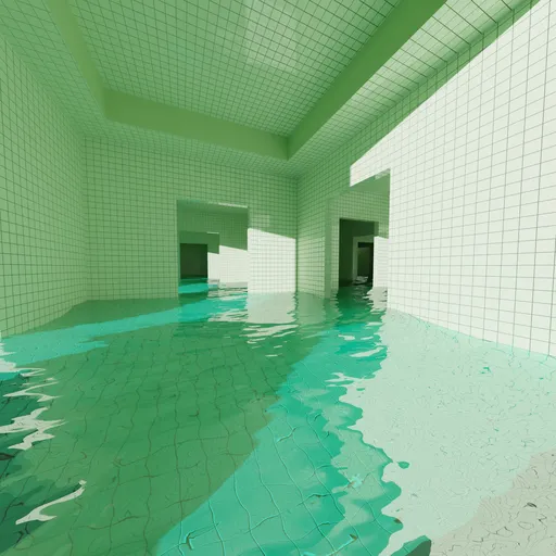Backrooms Deserted Indoor Pool Set