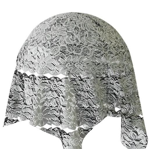 High-resolution white stripe lace PBR material for 3D rendering, suitable for Blender fabrics and textiles.