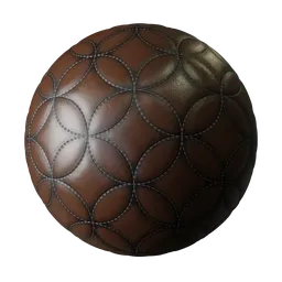 Quilted brown leather