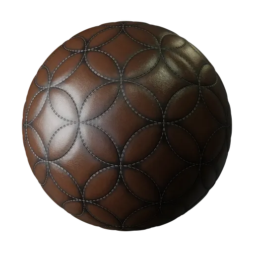 Quilted brown leather