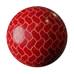 Red decorative tiles