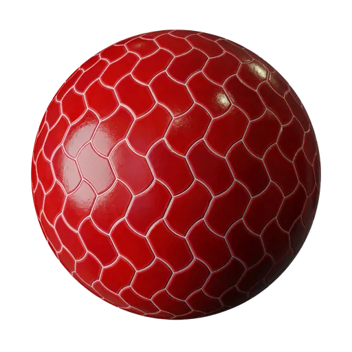 Red decorative tiles