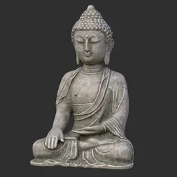 Shakyamuni Buddha statue Weathered Stone