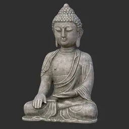 Shakyamuni Buddha statue Weathered Stone