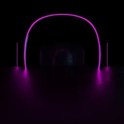 Neon Archway Room