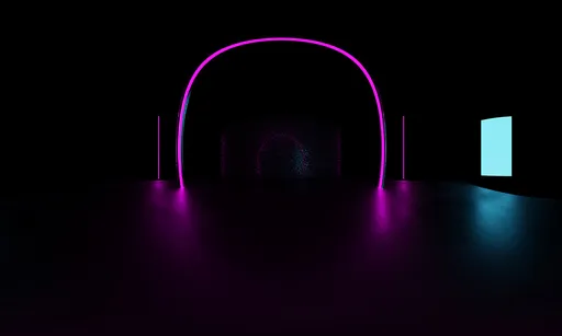 Neon Archway Room