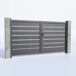 Modern Horizontal Metal Gate