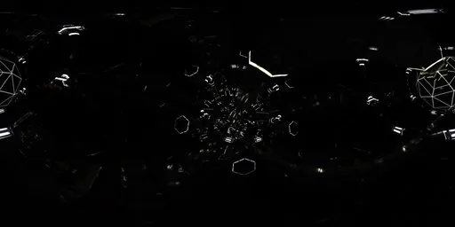 Abstract space-inspired HDR lighting simulation for 3D scene rendering
