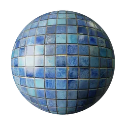 Old blue tiles