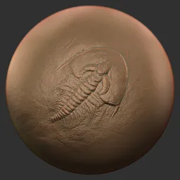 ER Fossil Brush-Phacops trilobite