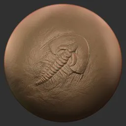 ER Fossil Brush-Phacops trilobite