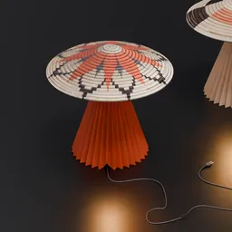 Pleated Ethno-Chic Table Lamp