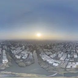 Sunset Over Rural and Urban Expansion