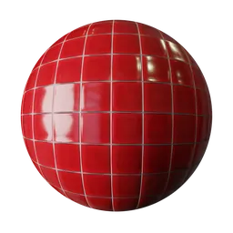 Dark Red Ceramic Mosaic