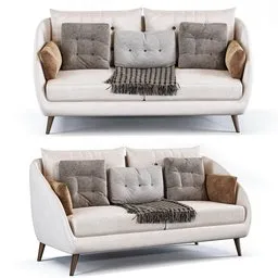 Lovely white sofa _  italian