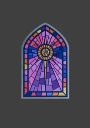 Church glass window style 12