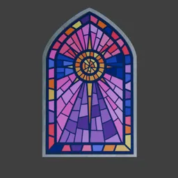 Church glass window style 12