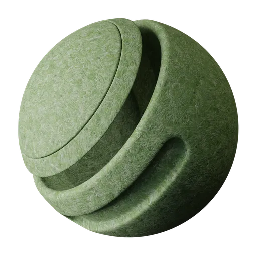High-quality PBR indoor fake grass material texture for 3D rendering in Blender and other software.