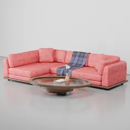 Miller Sectional in Crave Berry Hibiscus